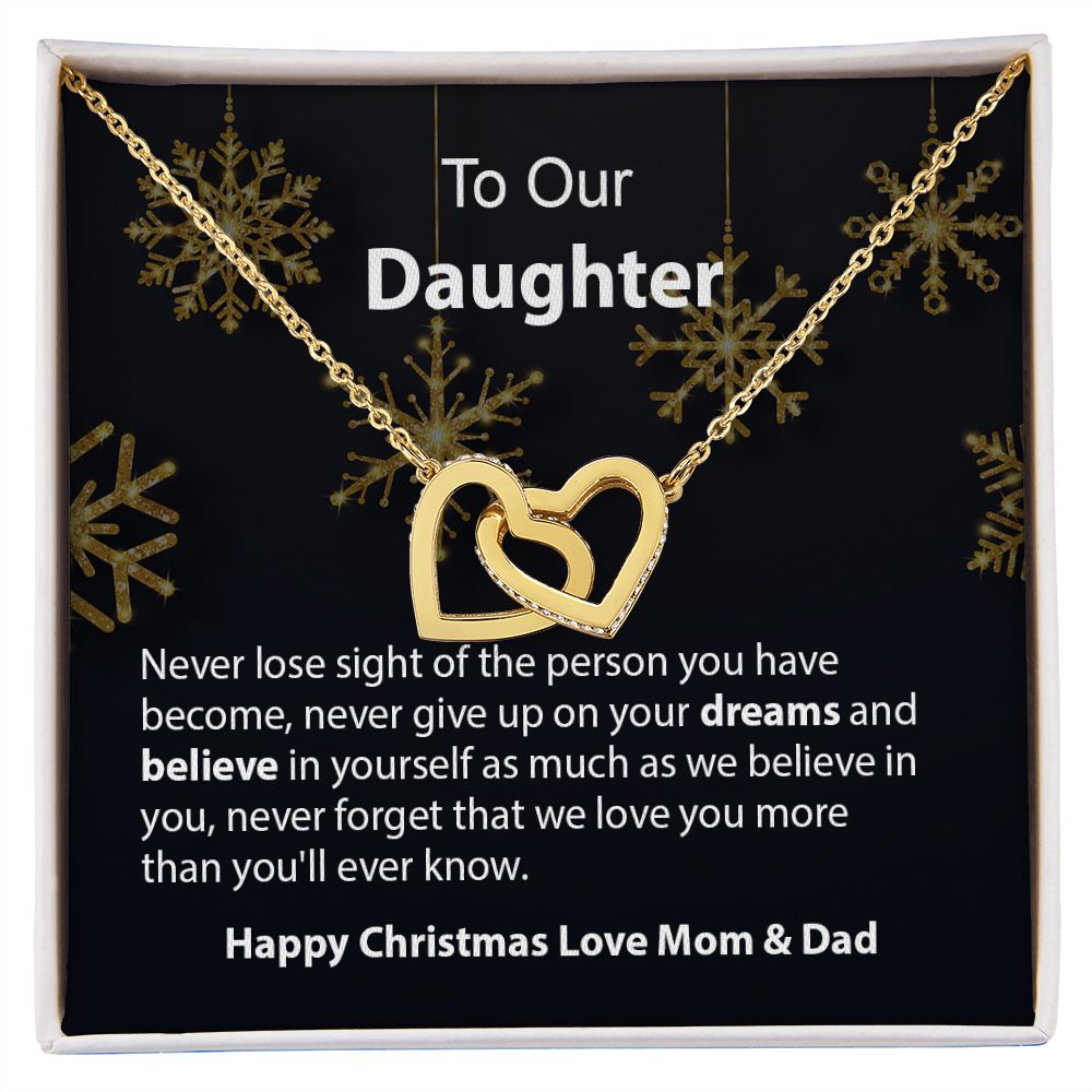 Gifts For Daughter From Mom - Interlocking Hearts Necklace – Gifts For  Family Online